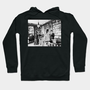 Bookstore, 1895. Vintage Photo Hoodie